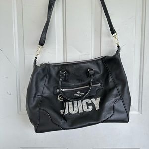 Juicy Couture Black and Silver Rock Candy Satchel/Handbag